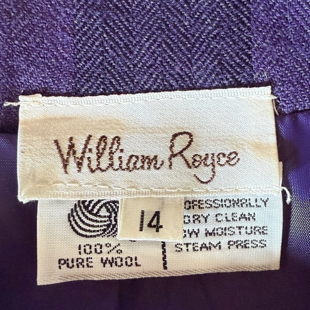 WILLIAM ROYCE 100% Pure Wool Vintage 70’s Colorful Structured Plaid Jacket Sz 14 - Picture 9 of 10
